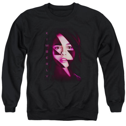 Power Rangers Kimberly Bolt Mens Crewneck Sweatshirt Black Officially Licensed