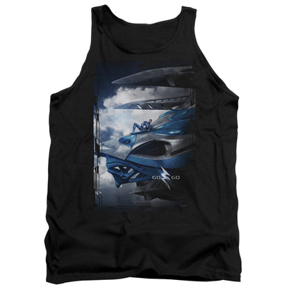 Power Rangers Blue Zord Poster Mens Tank Top Shirt Black