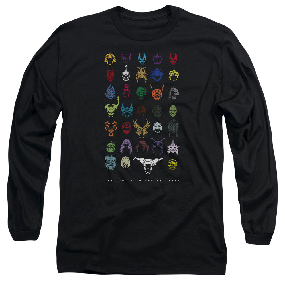 Power Rangers Villians Mens Long Sleeve Shirt Black Officially Licensed