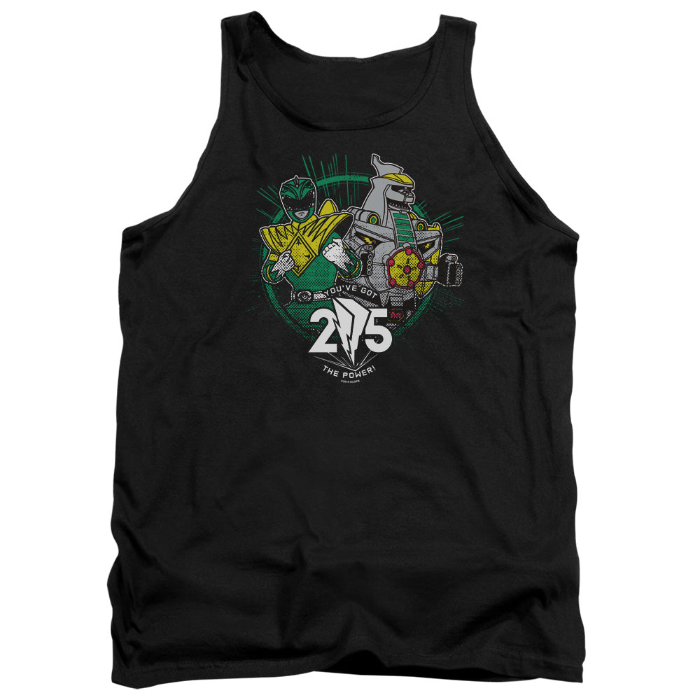 Power Rangers Green 25 Mens Tank Top Shirt Black