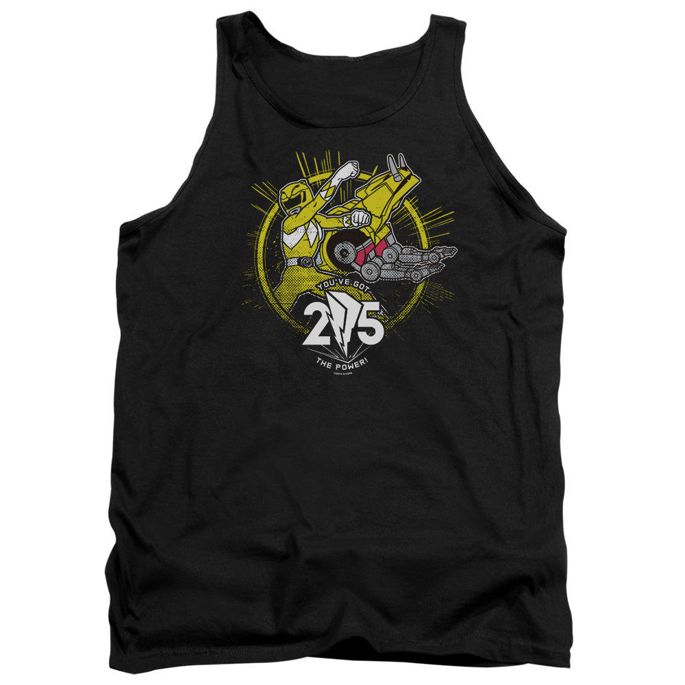 Power Rangers Yellow 25 Mens Tank Top Shirt Black