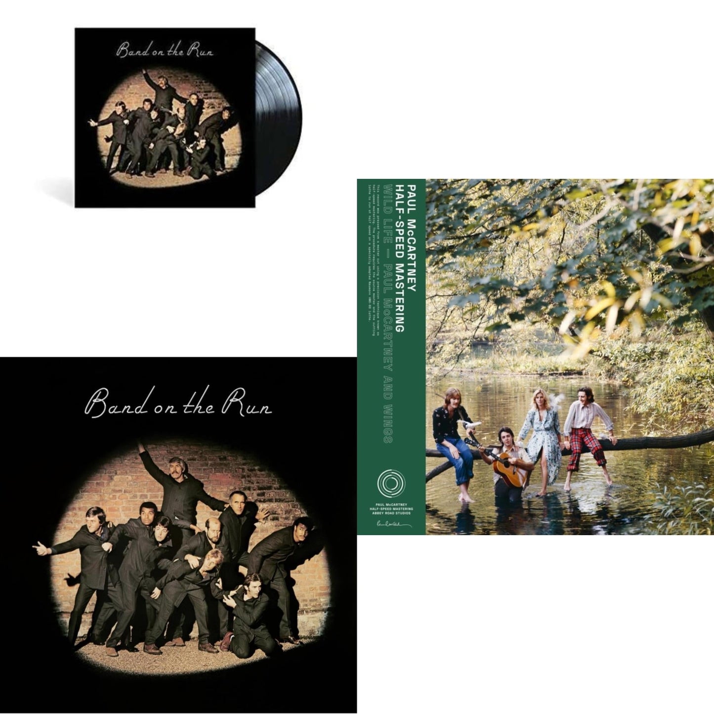 Paul & Wings Mccartney - Wild Life (50Th Anniversary/Half-Speed Master) & Band On The Run (Half-Speed) & Band On The Run - LP Vinyl Bundle