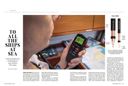 Pacific Yachting - November 2025: Tahiti Treat, South Pacific Charter Guide, Canoe Cove Marina, Technology In Your Marine VHF Radio, Canadian Coast Guard Safety Tips, Old School Fishing Gear & More!