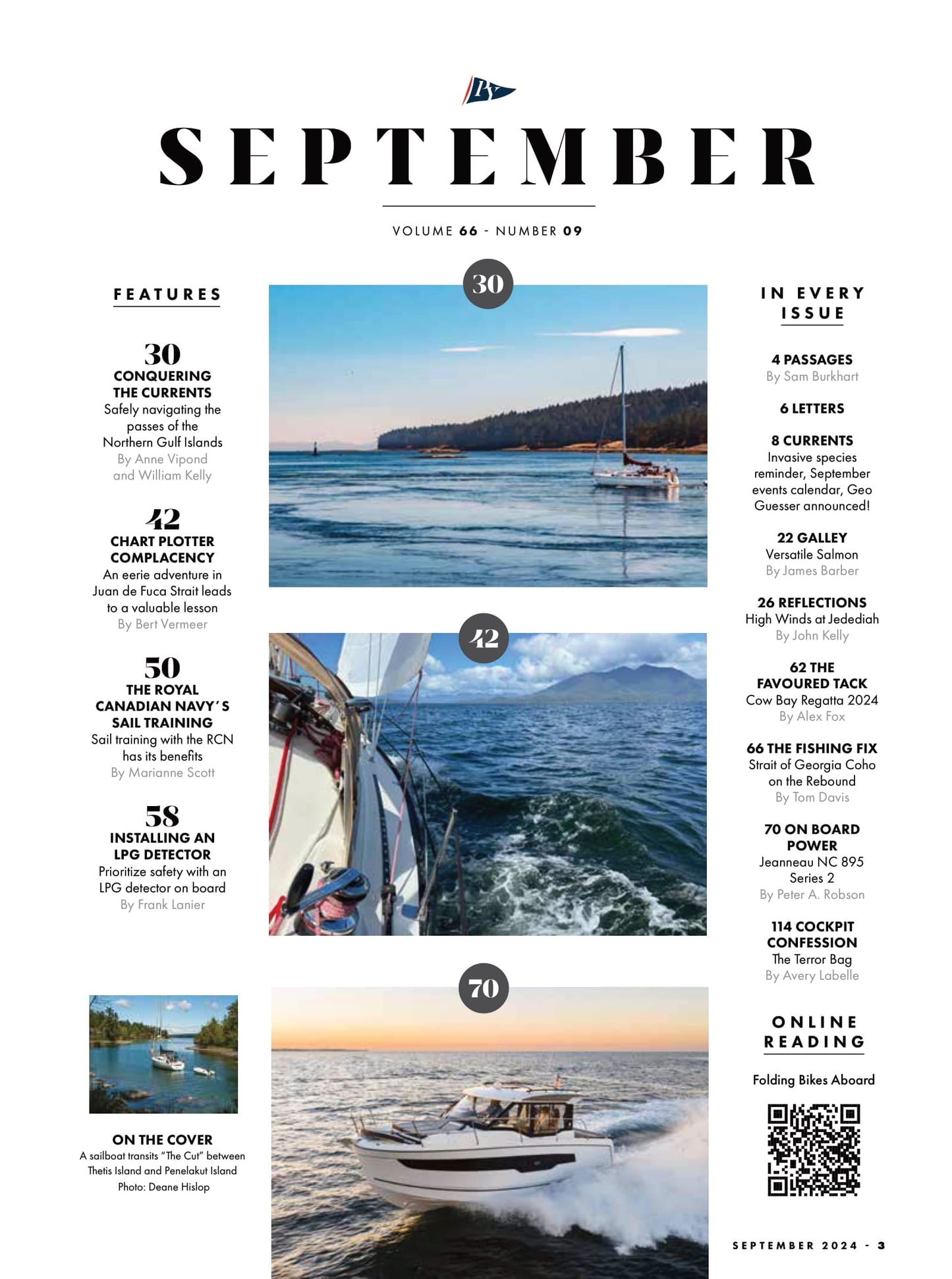 Pacific Yachting - September 2024: Conquering The Currents Of The Northern Gulf Island, Installing An LPG Detector, Eerie Adventure In Juan De Fuca, Sail Training, High Winds At Jedediah & More!