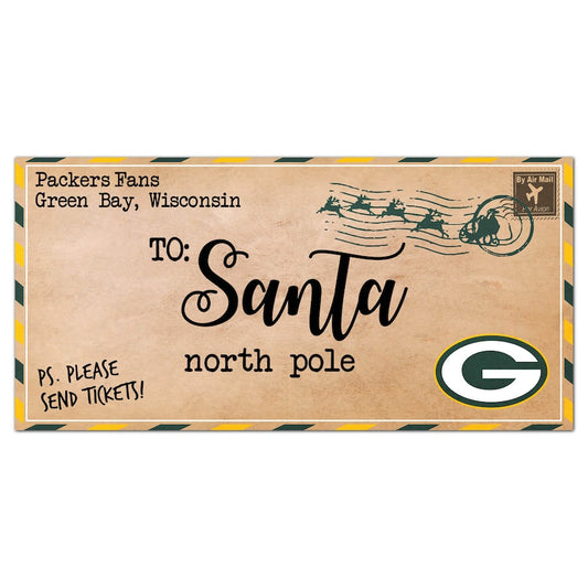 Green Bay Packers 6'' x 12'' Letter to Santa Sign
