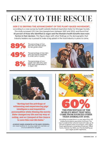 VegNews Summer Issue 2023 - 50+ Plant-Based Food & Lifestyle Recipes, Barbecue, Jamaican & Seafood, Vegan Destination Weddings, Favorite Cookbooks, Netflix Richa Moorjani Interview & Travel Getaways!