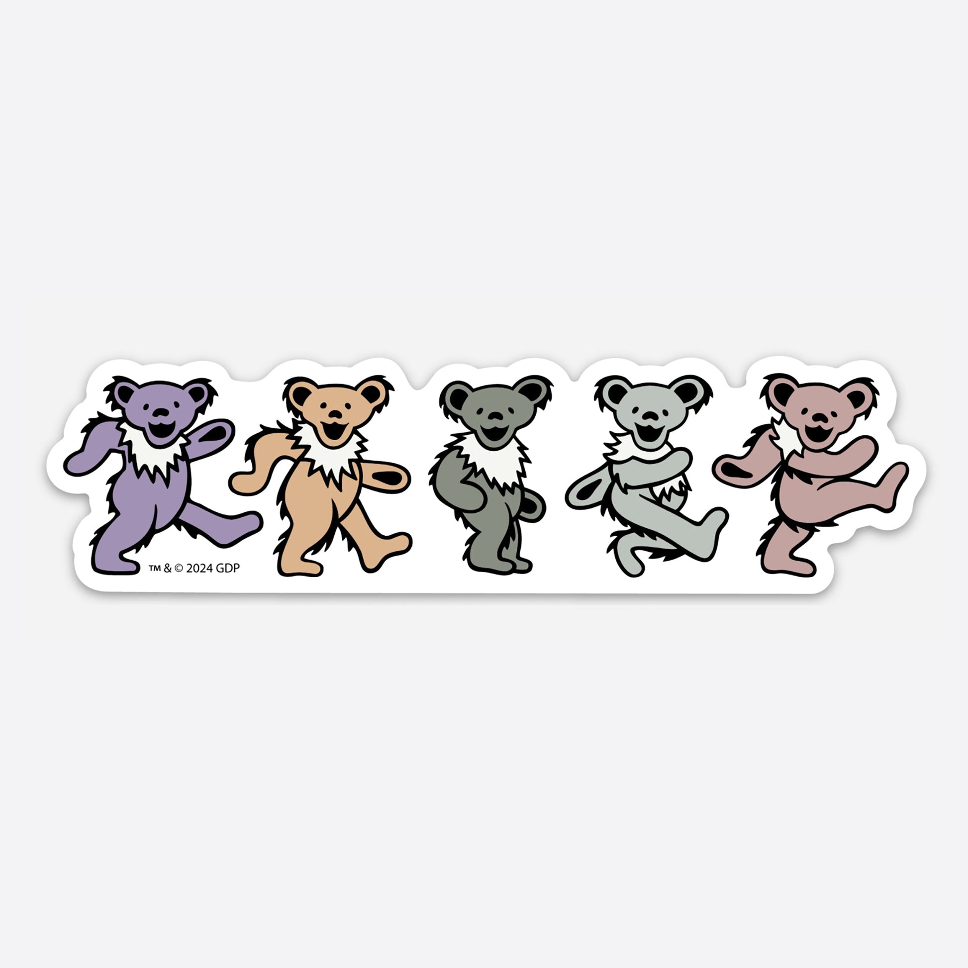 Grateful Dead Pastel Bears Sticker