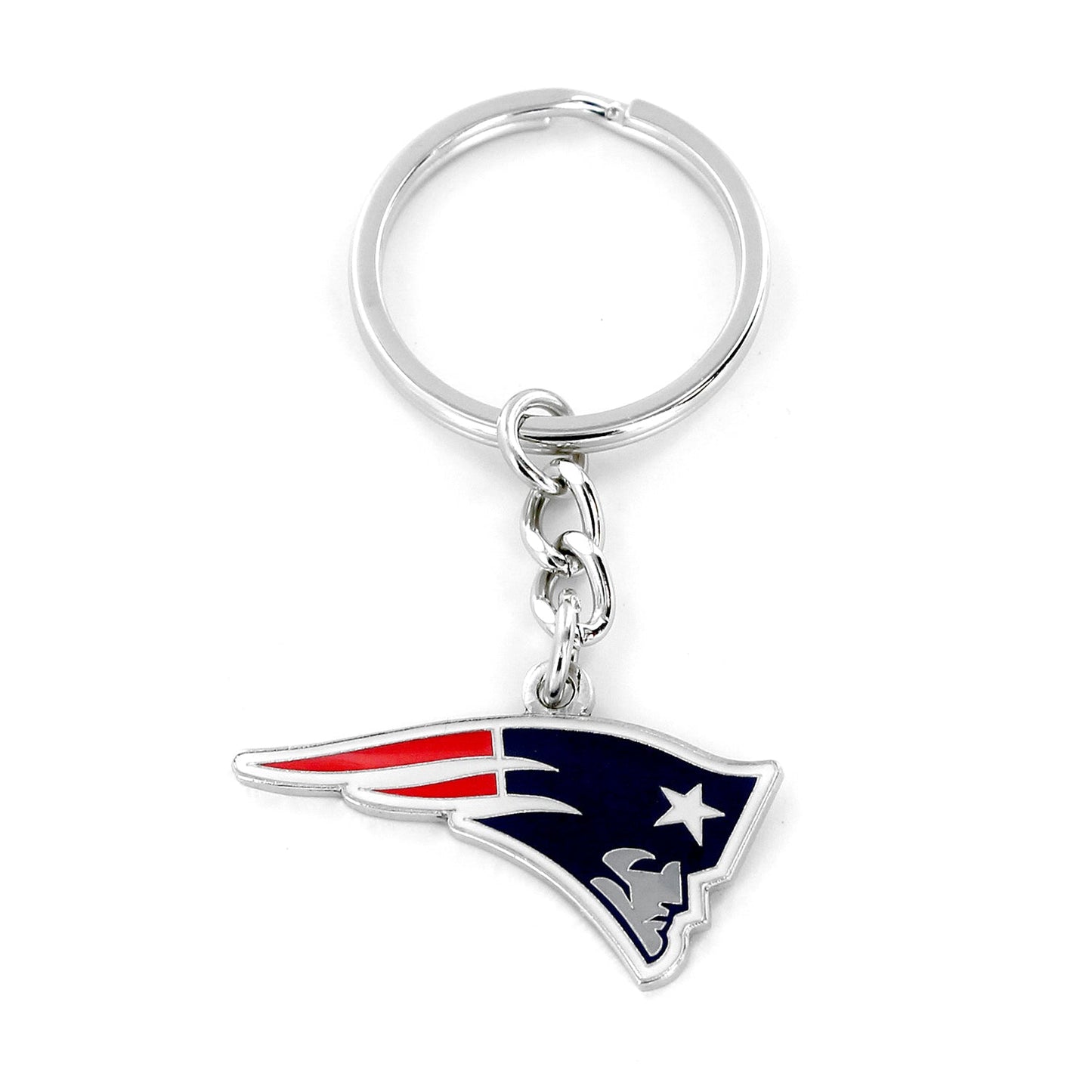 New England Patriots Metal Logo Keychain
