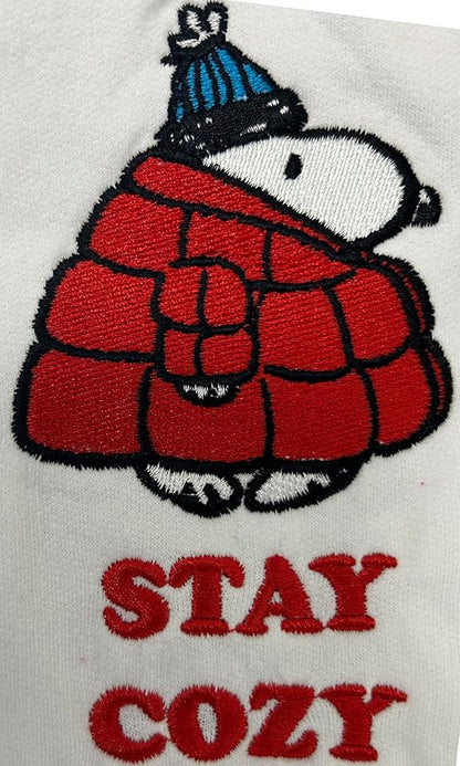Officially Licensed Peanuts Snoopy Stay Cozy Embroidered Adult Unisex Sweatpants
