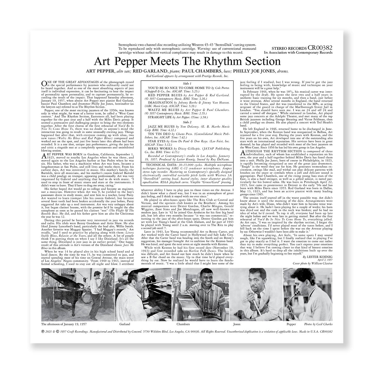 Art Pepper Meets The Rhythm Section: Contemporary Records Acoustic Sounds Series (180g LP) Vinyl Record