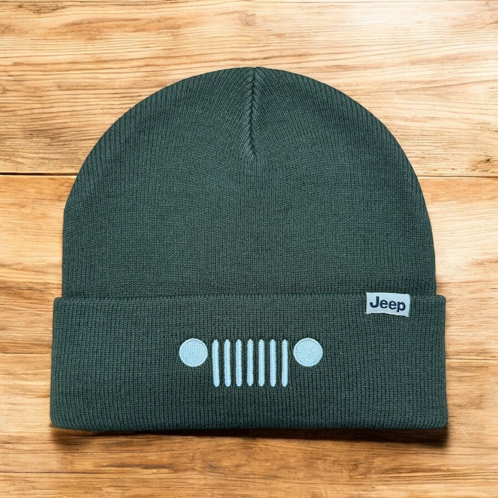 Hat - Jeep Grille Flip Knit - Army Green