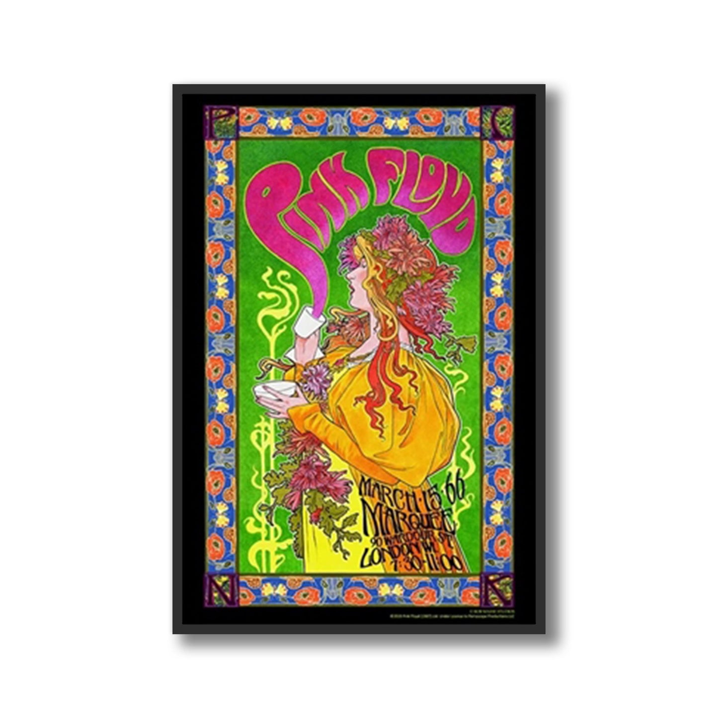 Pink Floyd Marquee Club London 1966 Framed Poster