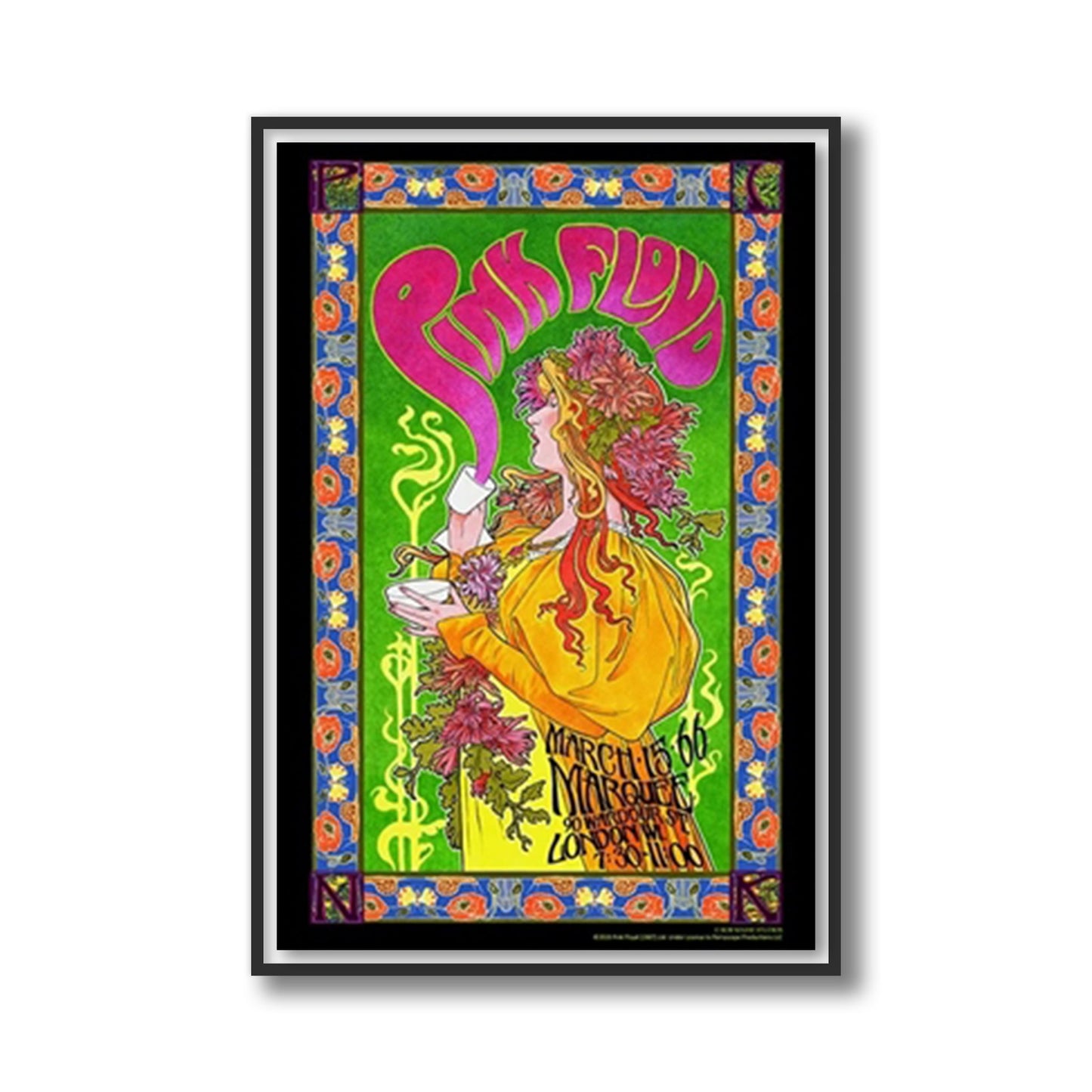 Pink Floyd Marquee Club London 1966 Framed Poster
