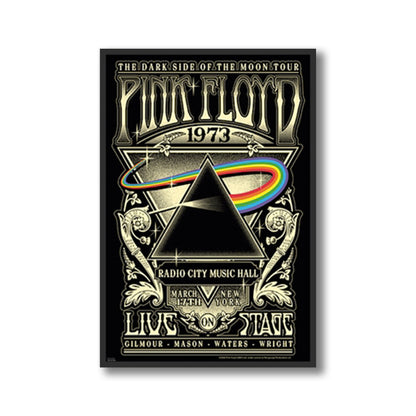 Pink Floyd Radio City Music Hall 1973 Framed Poster