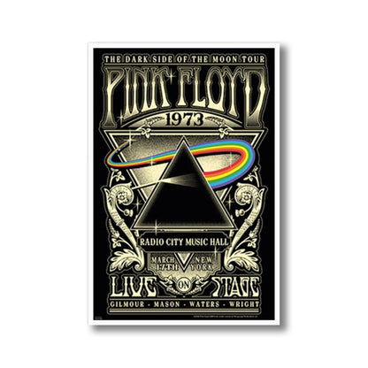 Pink Floyd Radio City Music Hall 1973 Framed Poster