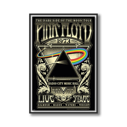 Pink Floyd Radio City Music Hall 1973 Framed Poster