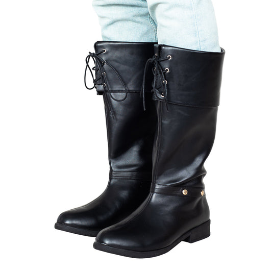 Black Pirate Boots Costume Cosplay
