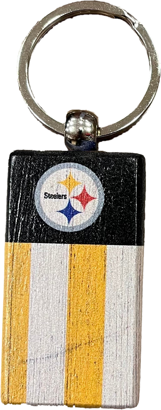 Pittsburgh Steelers Rectangle Flag Keychain