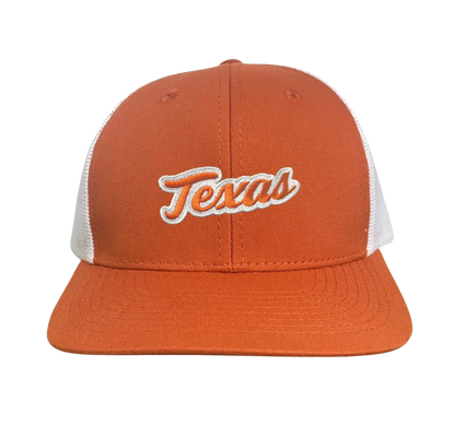 Texas Longhorns / Texas Script Embroidered / Hats / UT9112 / MM Hat