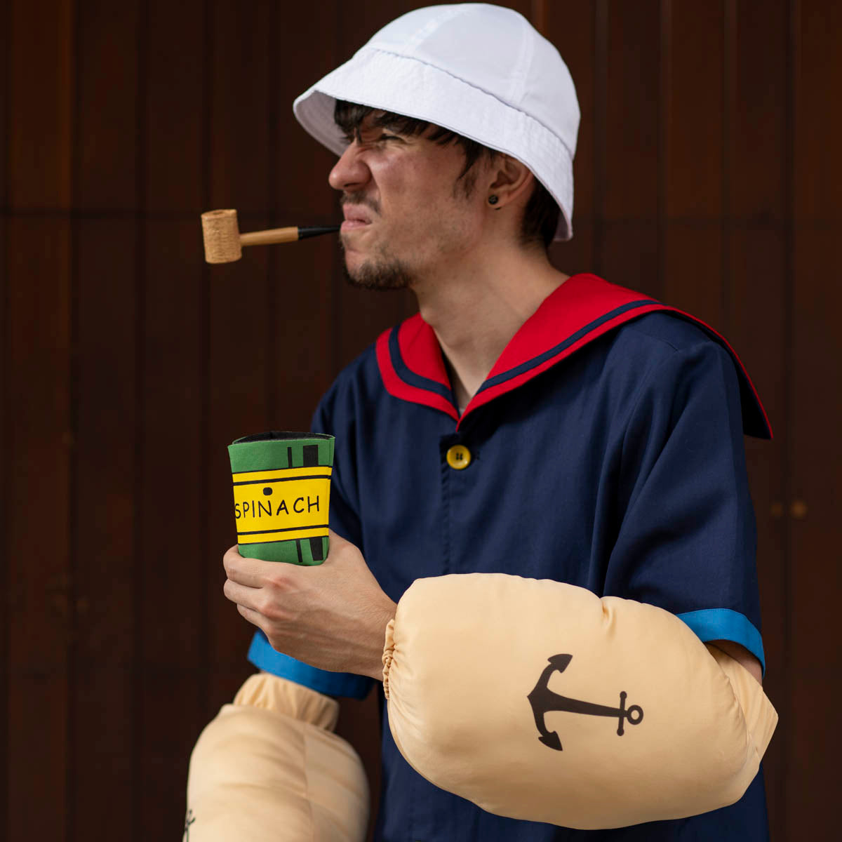 Sailor Man Muscle Spinach Arms with Anchor Tattoos Halloween Costume Accessory