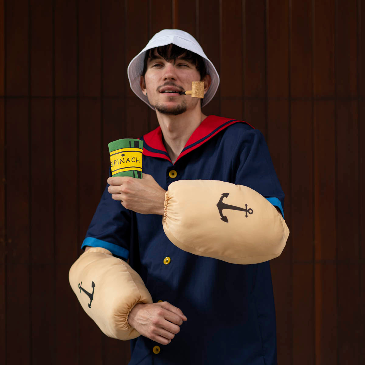 Sailor Man Muscle Spinach Arms with Anchor Tattoos Halloween Costume Accessory