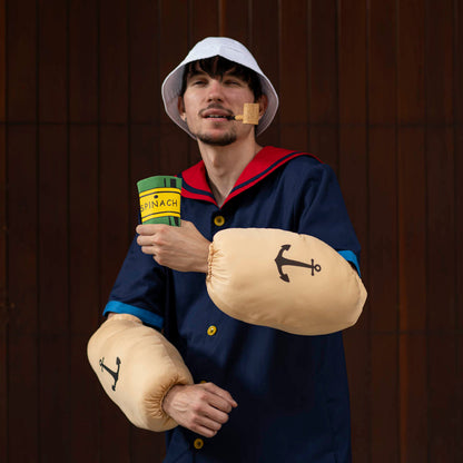 Sailor Man Muscle Spinach Arms with Anchor Tattoos Halloween Costume Accessory