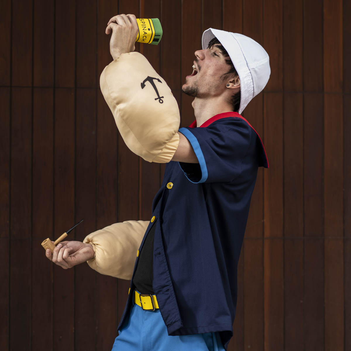 Sailor Man Muscle Spinach Arms with Anchor Tattoos Halloween Costume Accessory