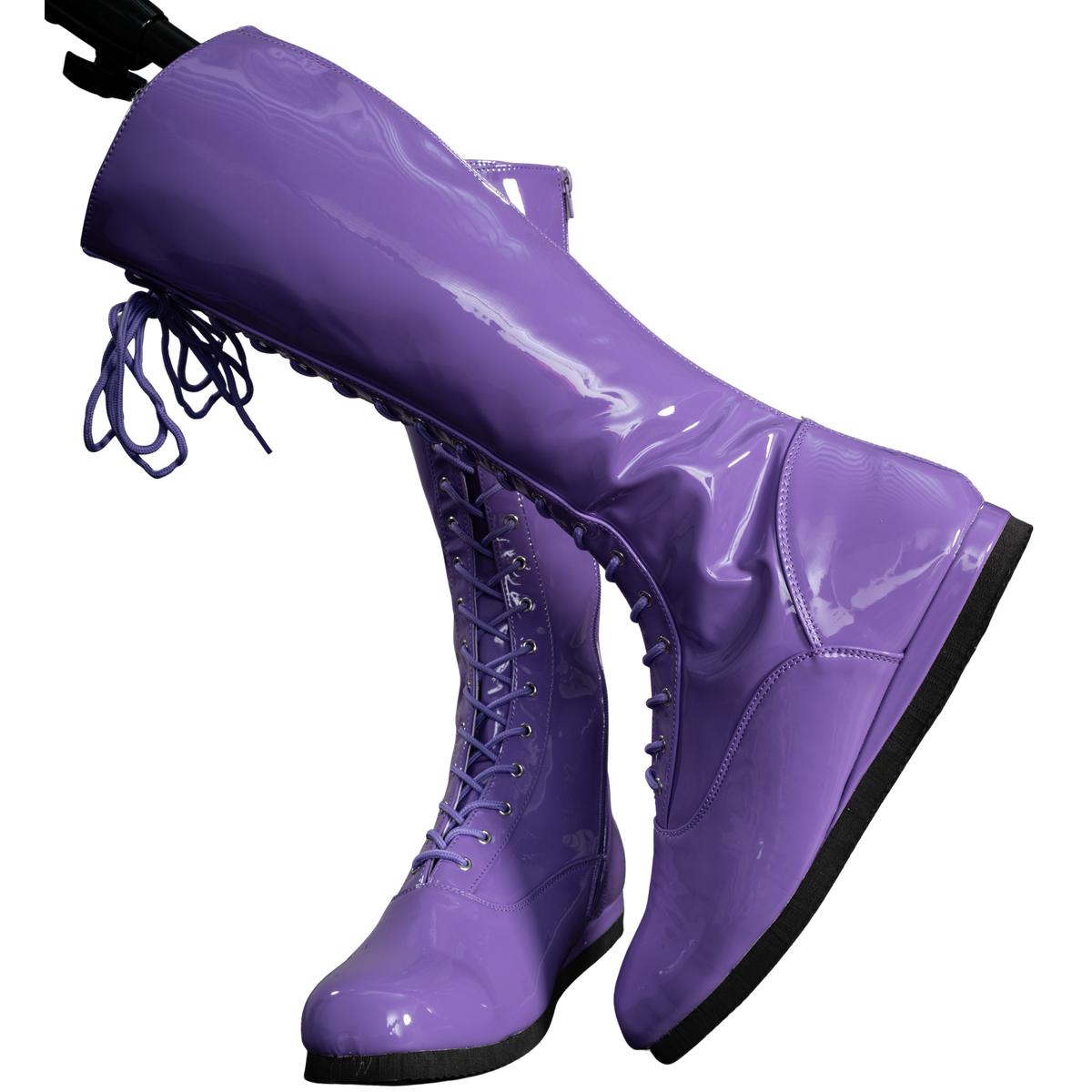 Pro Wrestler / Superhero Purple Halloween Cosplay Costume Boots