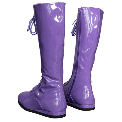 Pro Wrestler / Superhero Purple Halloween Cosplay Costume Boots