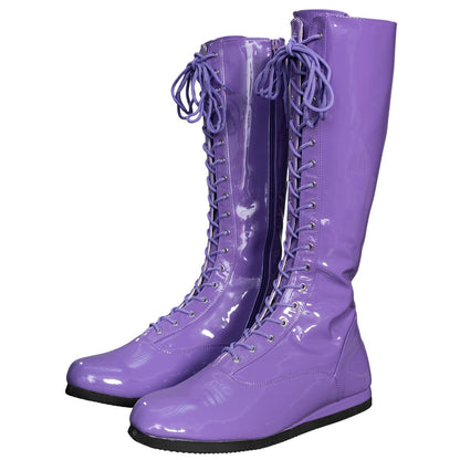 Pro Wrestler / Superhero Purple Halloween Cosplay Costume Boots