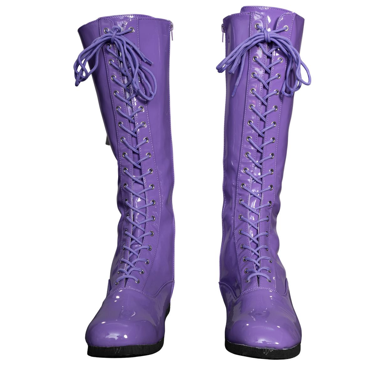 Pro Wrestler / Superhero Purple Halloween Cosplay Costume Boots