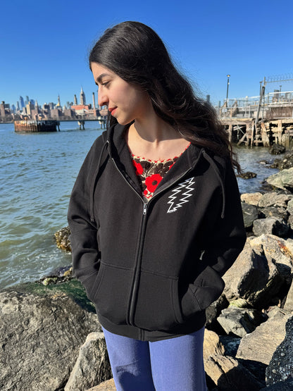 Grateful Dead Psycle Sam Unisex Zip Up Hoodie Black Officially Licensed