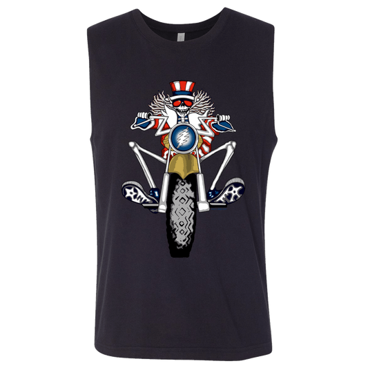 Grateful Dead Psycle Sam Mens Muscle Tank Top Black