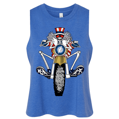 Grateful Dead Psycle Sam Women's Cropped Racerback Tank Top