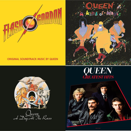 Queen - Flash Gordon & Kind Of Magic & Day At The Races & Greatest Hits 1 (180G) - LP Vinyl Bundle