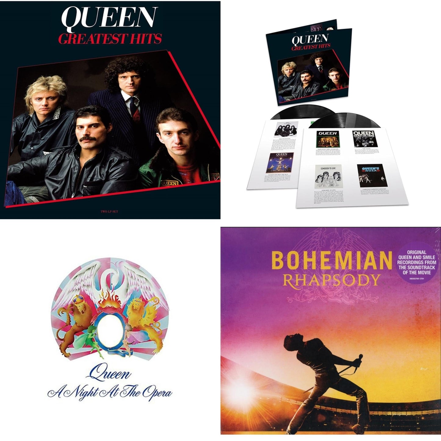 Queen - Greatest Hits 1 (180G/Dl Card/2LP) & Bohemian Rhapsody (180G/2LP) & Night At The Opera & Greatest Hits 1 (180G)