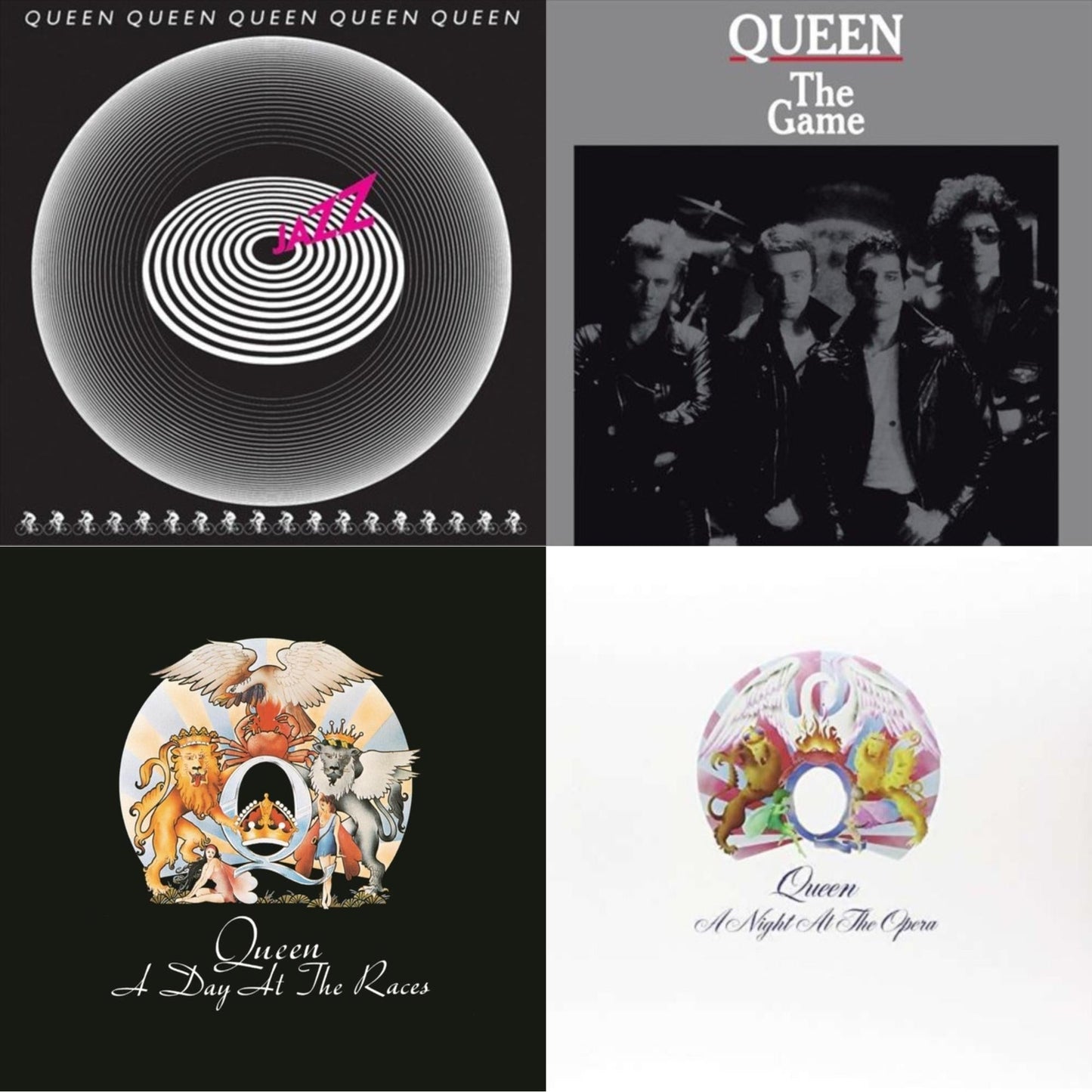 Queen - Jazz & Game & Day At The Races & Night At The Opera - LP Vinyl Bundle