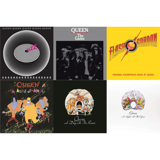 Queen - Jazz & Game & Flash Gordon & Kind Of Magic & Day At The Races & Night At The Opera - LP Vinyl Bundle