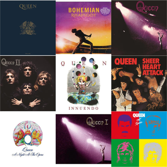 Queen - Greatest Hits 2 (180G/Dl Card) & Bohemian Rhapsody (180G/2LP) & Queen & Queen Ii & Innuendo (2LP) & Sheer Heart Attack (Half-Speed LP Vinyl) & Night At The Opera & Queen I (2024 Mix)  & Hot Space LP Ltd.