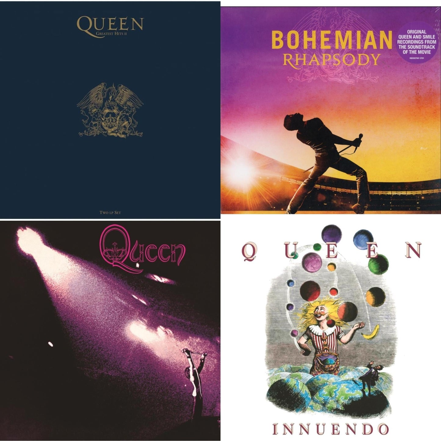 Queen - Greatest Hits 2 (180G/Dl Card) & Bohemian Rhapsody (180G/2LP) & Queen & Innuendo (2LP)