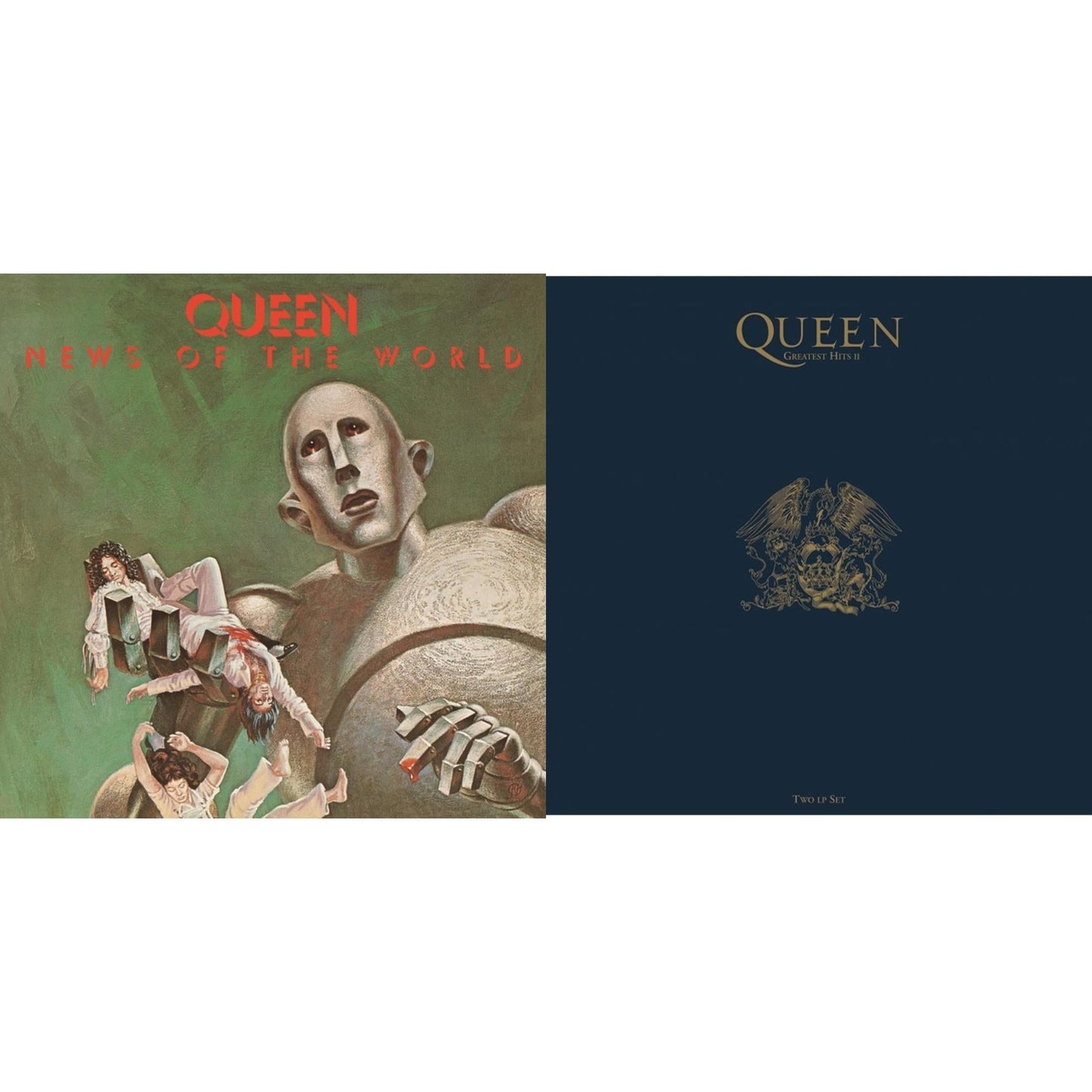 Queen - Greatest Hits 2 (180G/Dl Card) & News Of The World - LP Vinyl Bundle