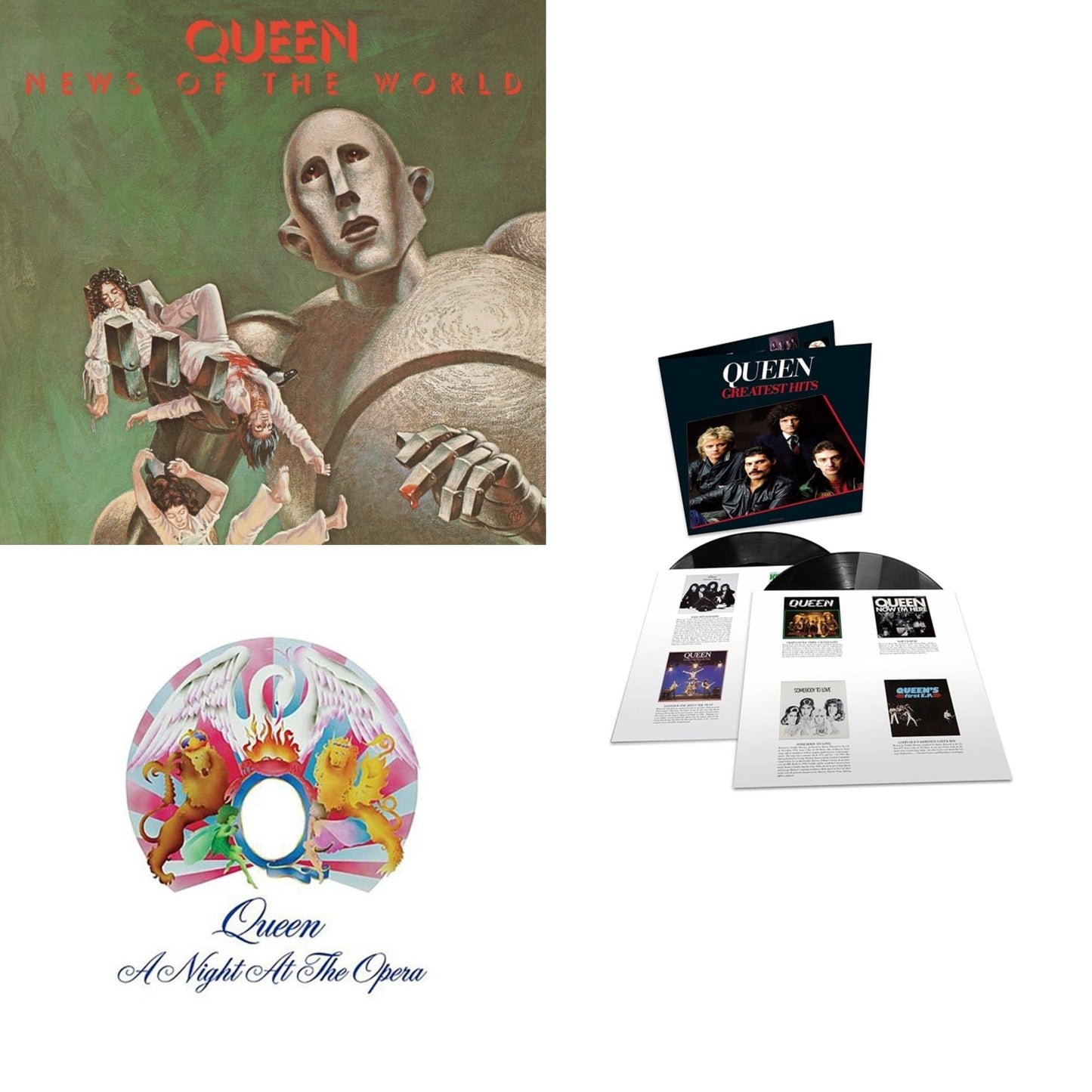 Queen - Greatest Hits 1 (180G/Dl Card/2LP) & News Of The World & Night At The Opera