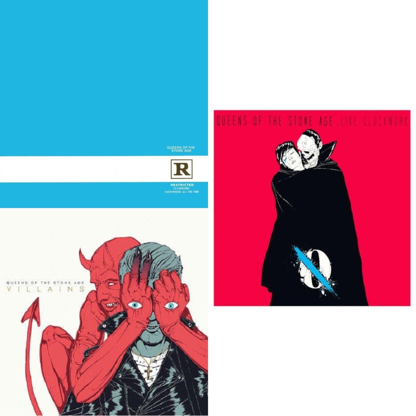 Queens Of The Stone Age - Rated R (180G) (X) & Like Clockwork & Villains (Gatefold/Dl Card) - LP Vinyl Bundle