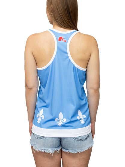 Quebec Nordiques Retro Alternate Women's Racerback Hockey Tank