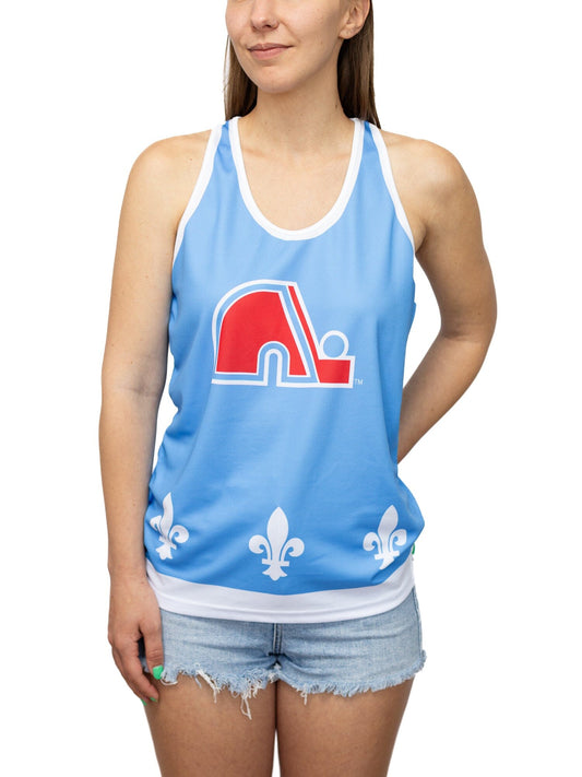 Quebec Nordiques Retro Alternate Women's Racerback Hockey Tank