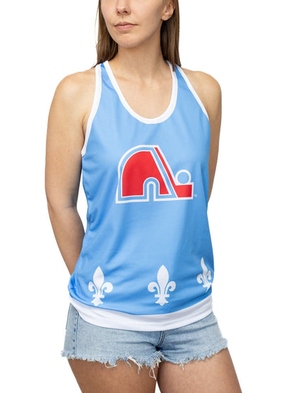 Quebec Nordiques Retro Alternate Women's Racerback Hockey Tank