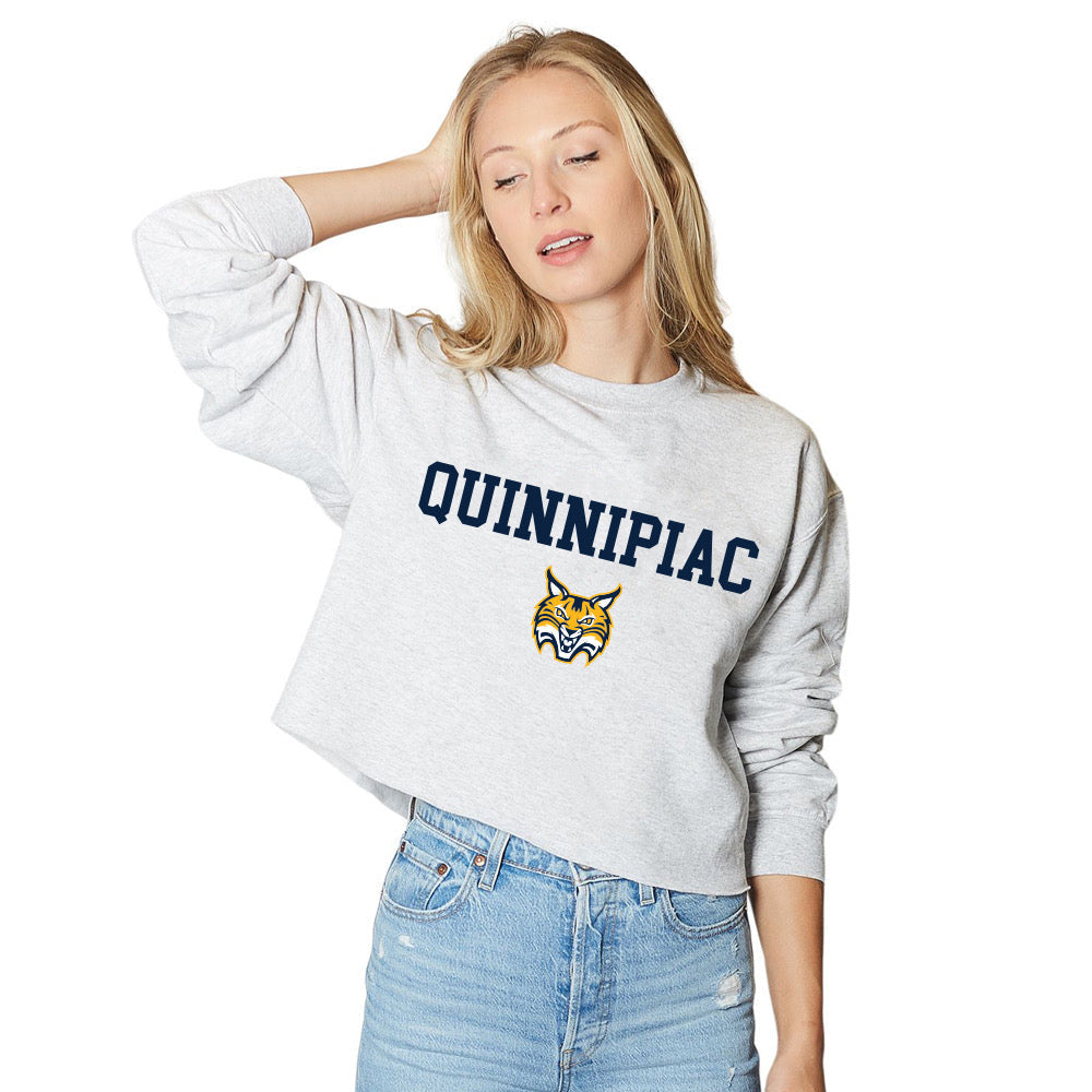 Quinnipiac Gray Womens Crewneck Officially Licensed