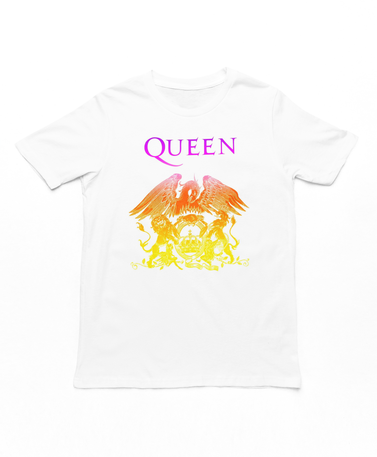 Queen Crest White Mens T Shirt White