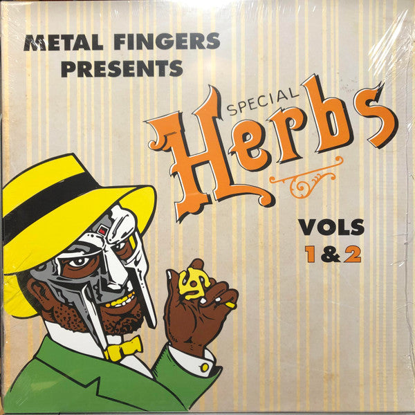 Metal Fingers ( MF DOOM ) - Special Herbs Volumes 1 & 2 2x (Mustard Color Vinyl) LP Record