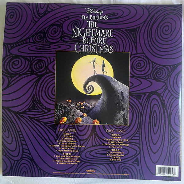 Tim Burton's The Nightmare Before Christmas Soundtrack - Danny Elfman (OST) 2X Vinyl Record
